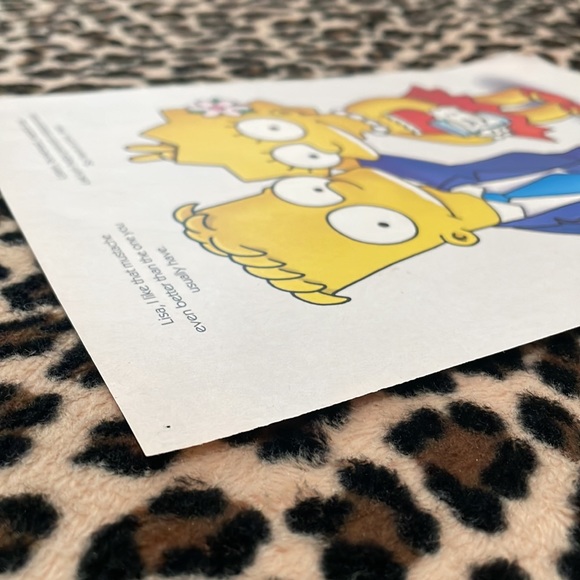 1996 BART & LISA SIMPSON 💛 Vintage Milk Print Ad Magazine Frame Mustache Homer - Picture 9 of 13